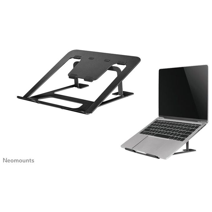 Neomounts NSLS085BLACK Supporto per laptop 10-17 pollici 6 posizioni regolabili in altezza alluminio colore Nero
