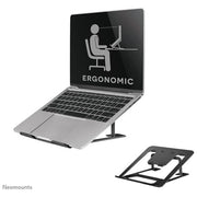 Neomounts NSLS085BLACK Supporto per laptop 10-17 pollici 6 posizioni regolabili in altezza alluminio colore Nero