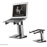 Neomounts NSLS200 Ergonomic Stand Supporto per Laptop Regolabile in Altezza con 7 Posizioni e Profondita' Regolabile colore Argento