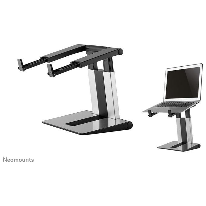 Neomounts NSLS200 Ergonomic Stand Supporto per Laptop Regolabile in Altezza con 7 Posizioni e Profondita' Regolabile colore Argento