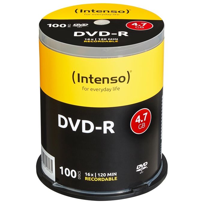 Intenso Dvd-r 4,7gb 100pcs Cakebox 16x