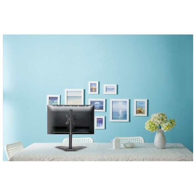 Reflecta 23283 Flexo Supporto per Monitor da Scrivania Regolabile Altezza fino a 46 5 cm Rotazione 360° VESA 75×75 100×100 mm 8 Kg colore Nero