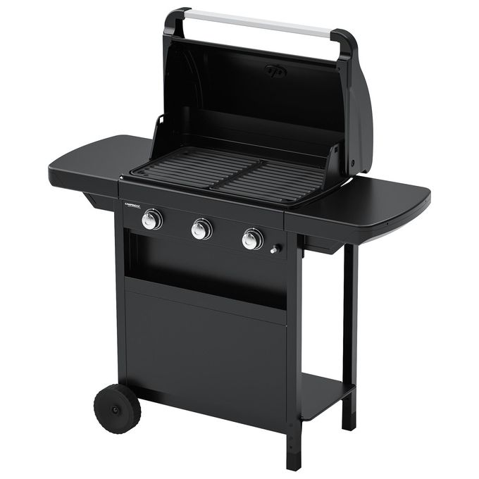 Campingaz 2181054 1 Series Compact Barbecue Carrello Gas 3 Fuochi 7500 W con Griglia e Termometro colore Nero