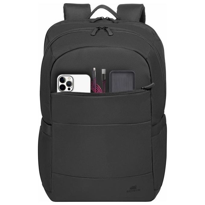 Rivacase 8267 BLACK Zaino City Backpack per Notebook 17.3'' Idrorepellente 2 Scomparti colore Nero