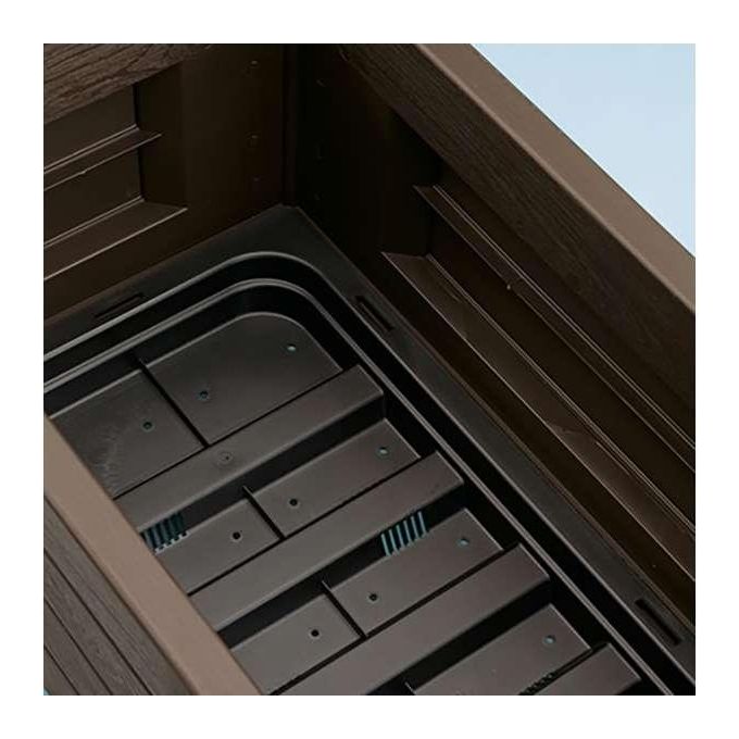 Stefanplast 10014800 Italia Fioriera rettangolare con spalliera 80 lt 100x43x142 cm colore Antracite