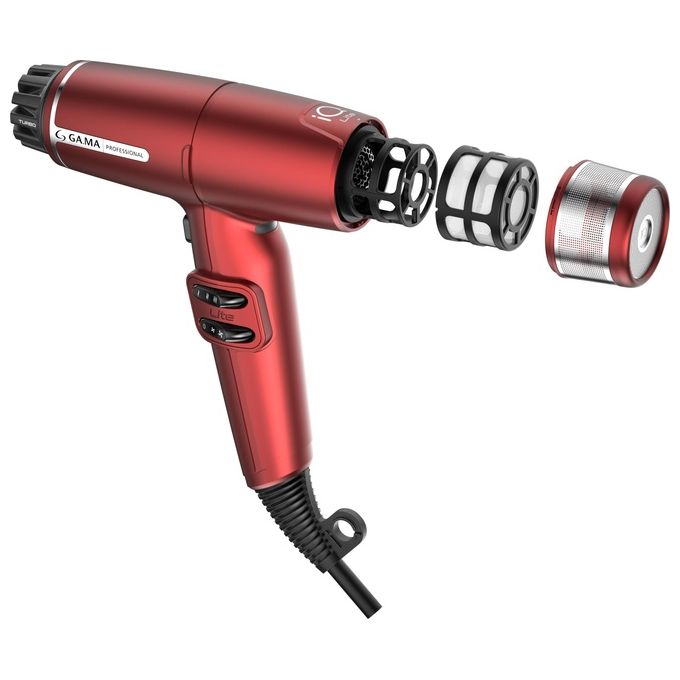 Ga.ma PH6030.RD iQ Lite Asciugacapelli 1500 W Tecnologia Ionica Oxy-Active Motore Brushless 2 Velocita' 3 Temperature Diffusore colore Rosso
