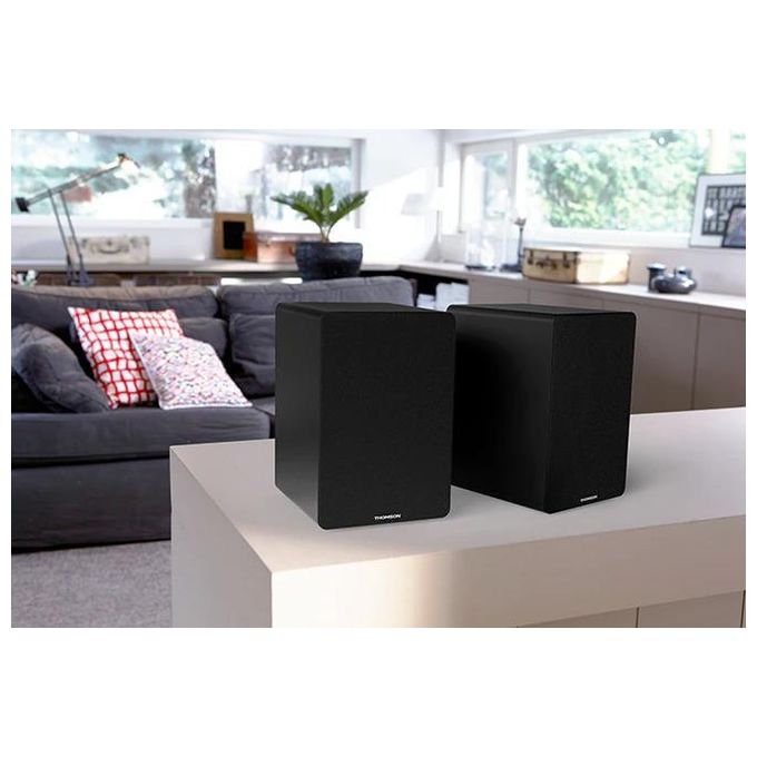 Thomson WS400DUO Casse Acustiche da Scaffale 2.0 50W Bluetooth 5.0 Ingresso RCA Telecomando colore Nero