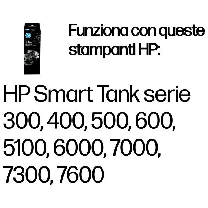 HP 32XL Flacone di Inchiostro Termico Originale Nero