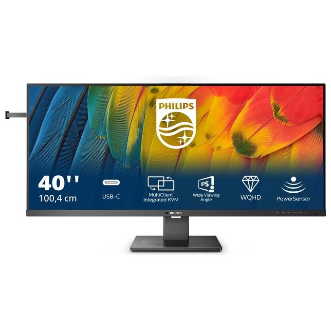 Philips 40B1U5600-00 Serie 5000 Monitor PC 40'' IPS UWQHD 3440x1440 21:9 USB-C Docking 100W HDR400 100Hz colore Nero
