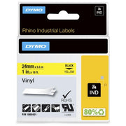 Dymo Nastro 24mmx 5 5m Vinile Nero su Giallo