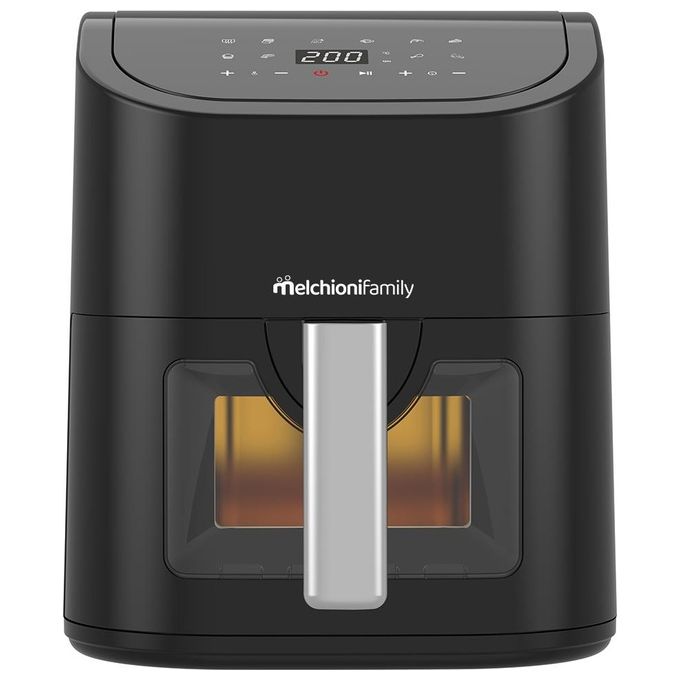 Melchioni 118340027 Friggitrice ad aria 5,2 L 1700 W 9 programmi Display Touch colore Nero Bianco