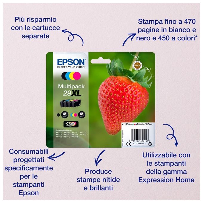 Epson Cartuccia Magenta Fragola T29xl