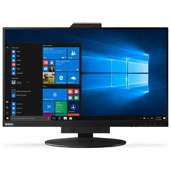 Lenovo 11JHRAT1EU ThinkCentre Tiny-In-One Monitor 27'' Quad HD IPS Webcam Integrata Altoparlanti Microfono Rotazione Regolazione Altezza VESA 100x100 colore Nero