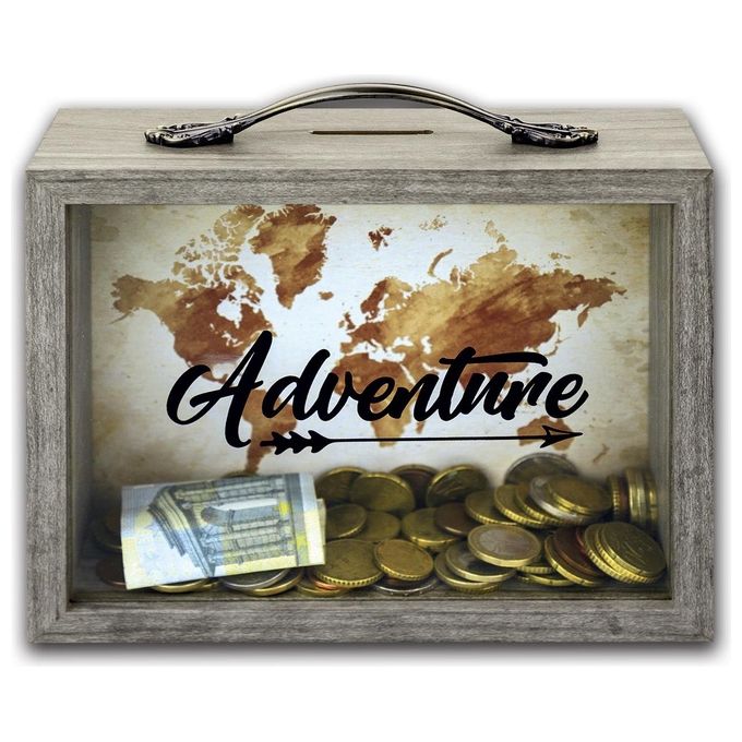 Zep Vida 6,5x21cm Wood-Glass Savings Box