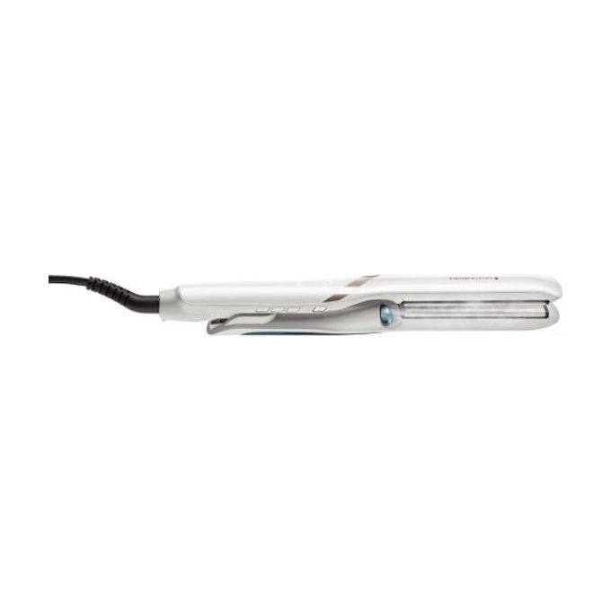Remington S9001 HydraLuxe Pro Piastra per Capelli a Vapore 5 temperature fino a 230°C riscaldamento 15s spegnimento automatico colore Bianco