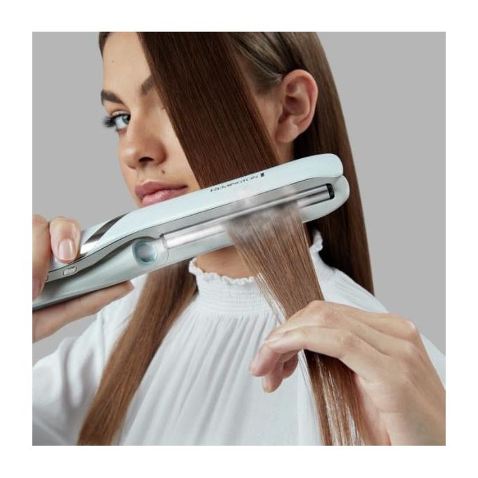 Remington S9001 HydraLuxe Pro Piastra per Capelli a Vapore 5 temperature fino a 230°C riscaldamento 15s spegnimento automatico colore Bianco