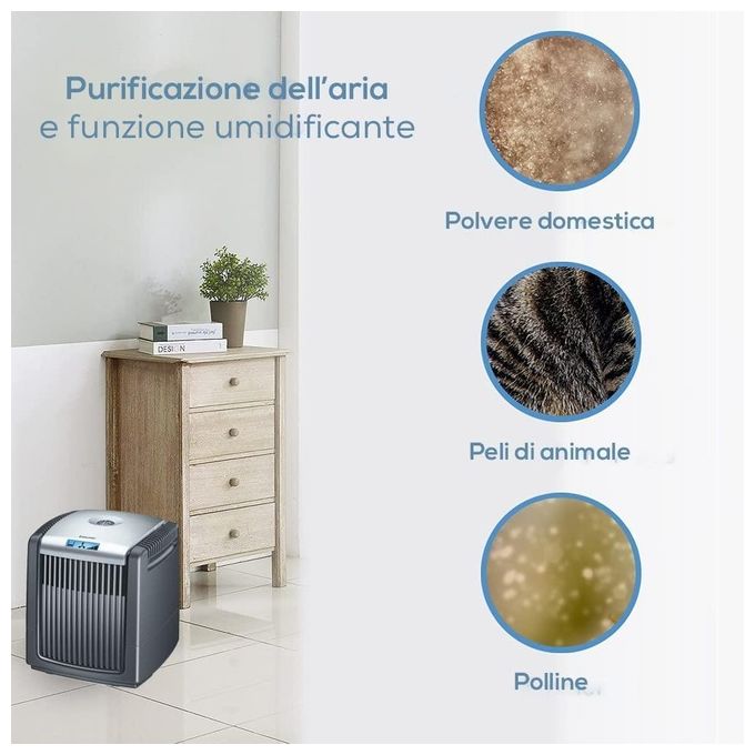 Beurer 66048 LW 230 Purificatore d'aria per ambienti fino a 40 m² Rumorosita' 15 dB colore Nero