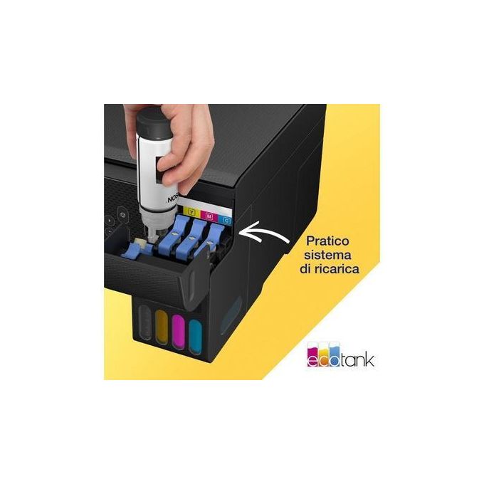 Epson C11CJ66421 EcoTank ET-2870 Stampante Multifunzione Inkjet A4 Stampa Copia Scansione Wi-Fi 10 ppm colore Nero