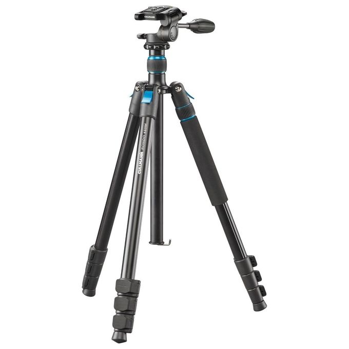 Cullmann RONDO 480M RW20 Treppiede con Testa 3 Vie Alluminio Portata 4 Kg Altezza Max 183 cm colore Nero