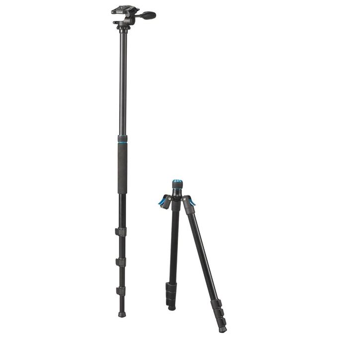 Cullmann RONDO 480M RW20 Treppiede con Testa 3 Vie Alluminio Portata 4 Kg Altezza Max 183 cm colore Nero