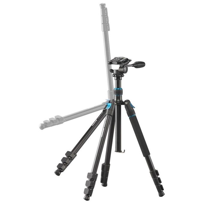 Cullmann RONDO 480M RW20 Treppiede con Testa 3 Vie Alluminio Portata 4 Kg Altezza Max 183 cm colore Nero