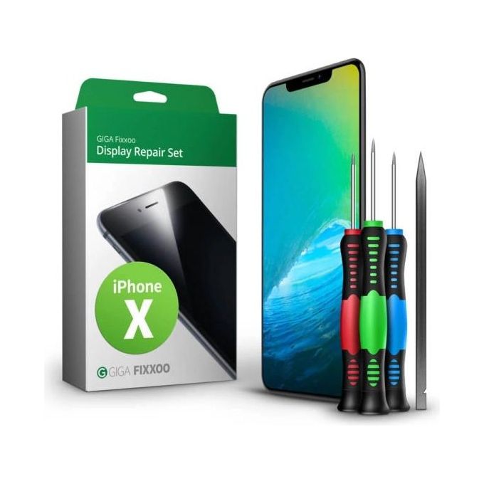 GIGA Fixxoo 15453 Kit Sostituzione Display iPhone X Schermo Retina LCD Touch Screen colore Nero