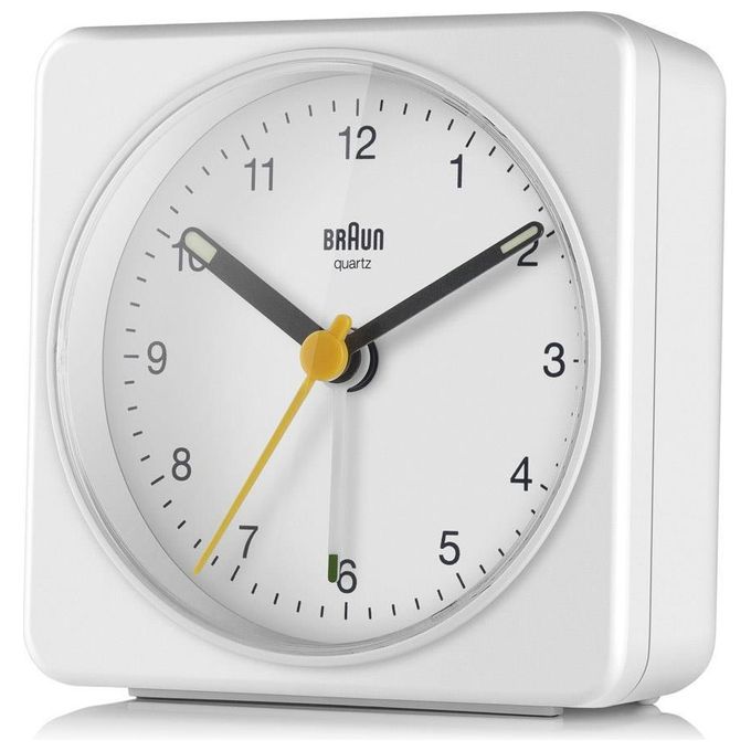 Braun BC 03 W Sveglia al Quarzo Analogica Bianco