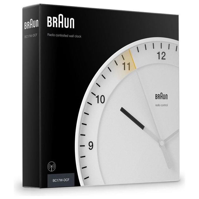 Braun BC 17 W-DCF Orologio da Parete Radiocontrollato Bianco