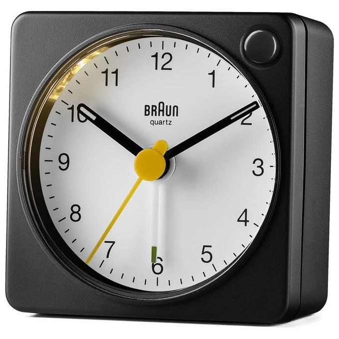 Braun BC 02 XBW Sveglia al Quarzo Bianco-Nero con Funzione Luce