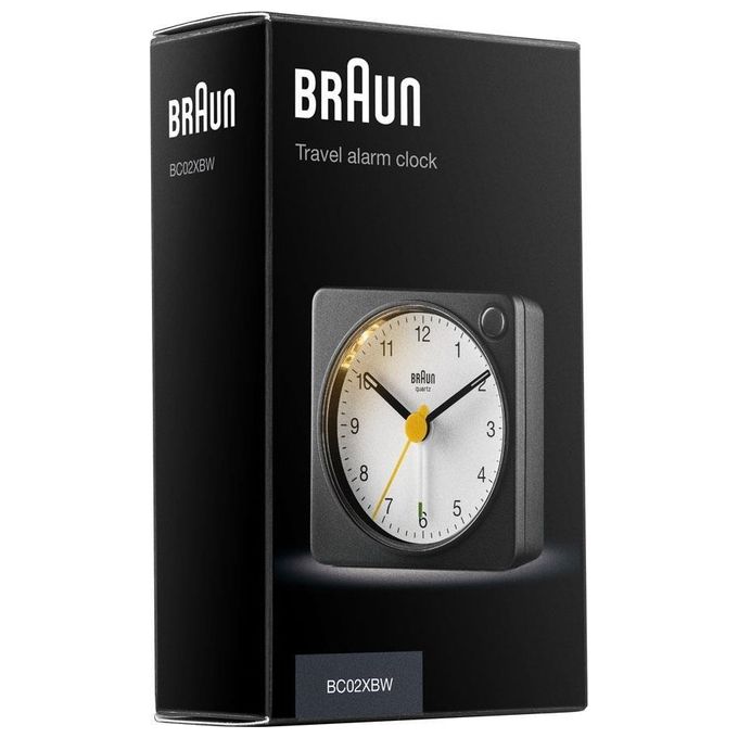 Braun BC 02 XBW Sveglia al Quarzo Bianco-Nero con Funzione Luce