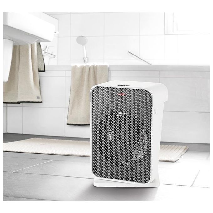 Unold 86450 Termoventilatore da Pavimento 2000 W con Oscillazione 70° Termostato Regolabile Spegnimento Automatico IP21 colore Bianco Grigio