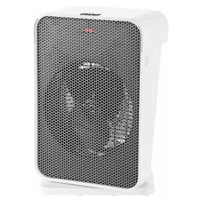 Unold 86450 Termoventilatore da Pavimento 2000 W con Oscillazione 70° Termostato Regolabile Spegnimento Automatico IP21 colore Bianco Grigio