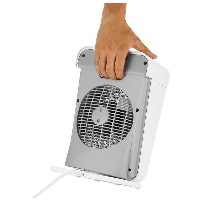Unold 86450 Termoventilatore da Pavimento 2000 W con Oscillazione 70° Termostato Regolabile Spegnimento Automatico IP21 colore Bianco Grigio
