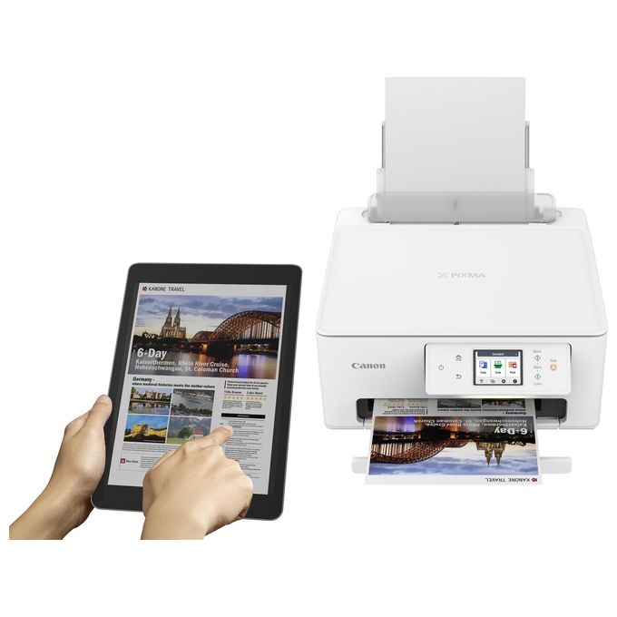 Canon TS7650I PIXMA Stampante Multifunzione Inkjet A4 1200x1200 DPI Wi-Fi Fronte Retro LCD Touch colore Bianco