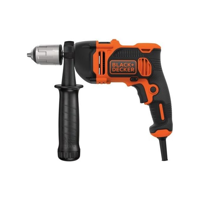 Black+Decker Trapano Percussione 2 Velocita'  Meccaniche 850W Mandrino Autoserrante con Valigetta e Accessori