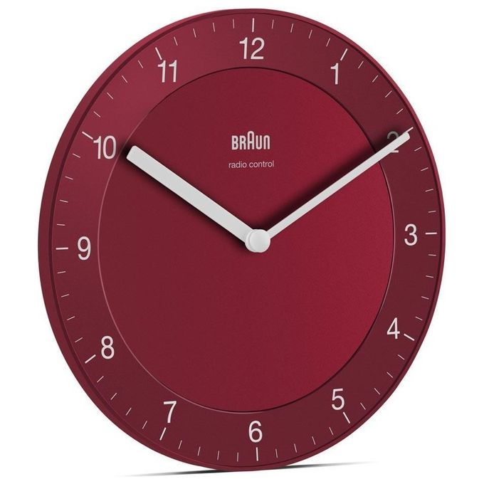 Braun BC 06 R-DCF Orologio da Parete Radiocontrollato Rosso