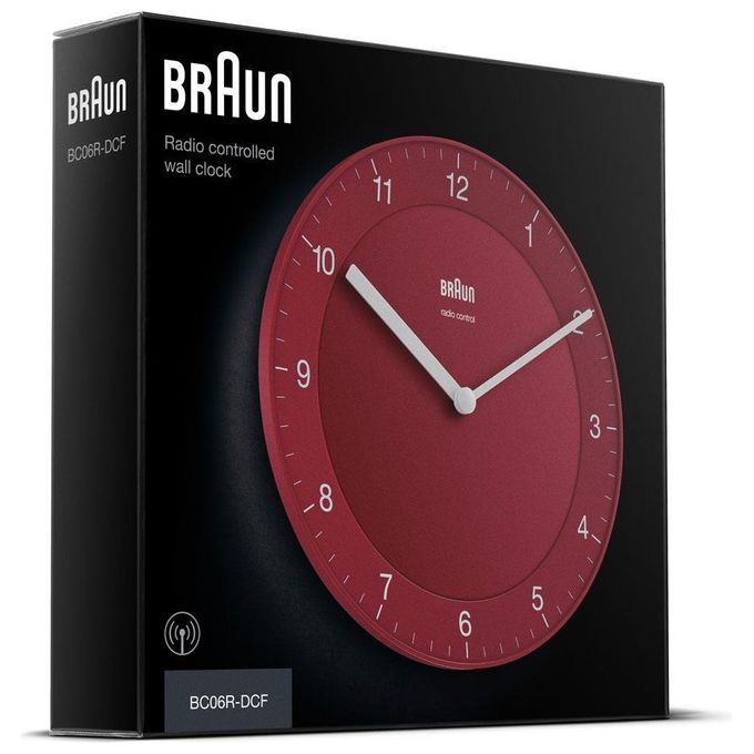 Braun BC 06 R-DCF Orologio da Parete Radiocontrollato Rosso