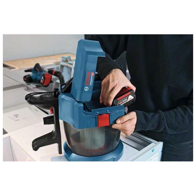 Bosch 0 601 9C6 302 Professional Aspiratore a Batteria Wet-Dry 18V 10 L Filtro HEPA colore Nero Blu