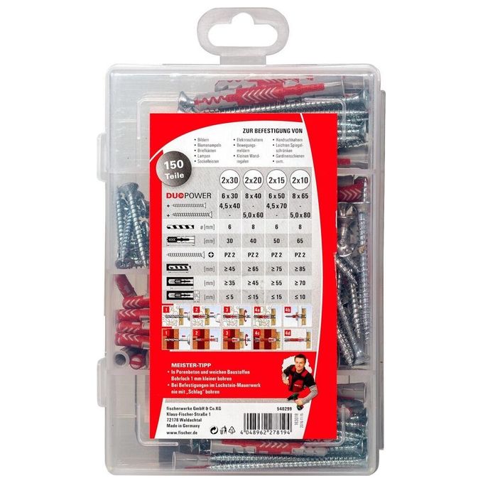 Fischer MeisterBox DuoPower Corto-Lungo con Viti