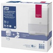 Tork 953101 Elevation Mini Distributore di Asciugamani di Carta in Fogli Piegati a V Manuale con Apertura Laterale Colore Bianco