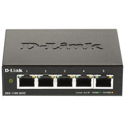 D-Link DGS-1100-05V2 Switch di Rete Gestito L2 5 Porte Gigabit EasySmart QoS VLAN Fanless colore Nero
