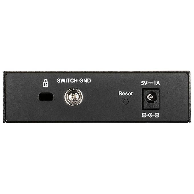 D-Link DGS-1100-05V2 Switch di Rete Gestito L2 5 Porte Gigabit EasySmart QoS VLAN Fanless colore Nero