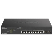 D-Link DGS-1100-10MPV2-E Switch Gestito Smart 8 Porte Gigabit PoE+ 130W 2 Porte SFP Fanless colore Nero