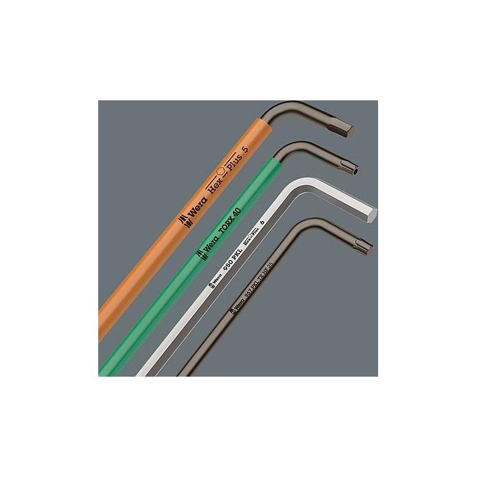 Wera 950-13 Hex-Plus Imperial Assortimento Chiavi a L in Pollici BlackLaser 13 Pezzi