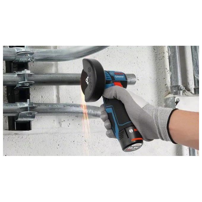 Bosch 0 601 9F2 00C GWS 12V-76 PROFESSIONAL Smerigliatrice angolare 7,6 cm 12 V 19500 rpm con batteria 2 Ah colore Nero Blu Rosso