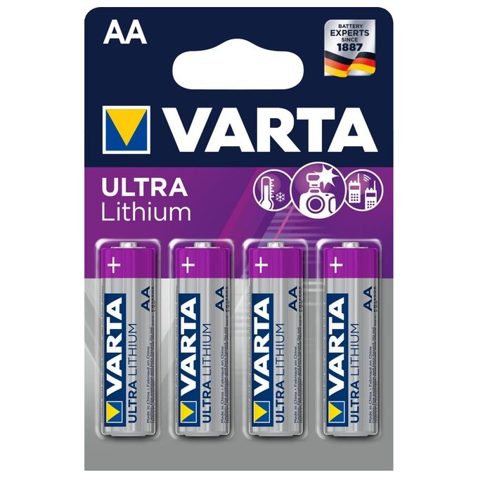 Varta aa Litio x4 Confezione da 4