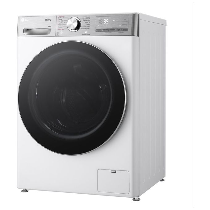 LG F4R9009TPWC Serie R9 Lavatrice Frontale 9 Kg 1400 rpm Classe A AI DD TurboWash 360 Vapore Wi-Fi (85x60x56.5 cm) colore Bianco