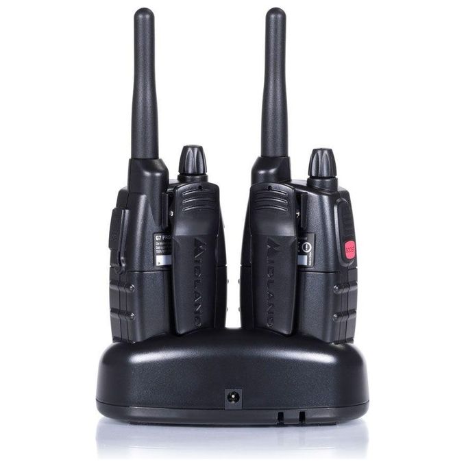 Midland C1090.13 G7 Pro Ricetrasmittente Walkie Talkie Coppia PMR446 69 Canali 500 W VOX Display LCD colore Nero