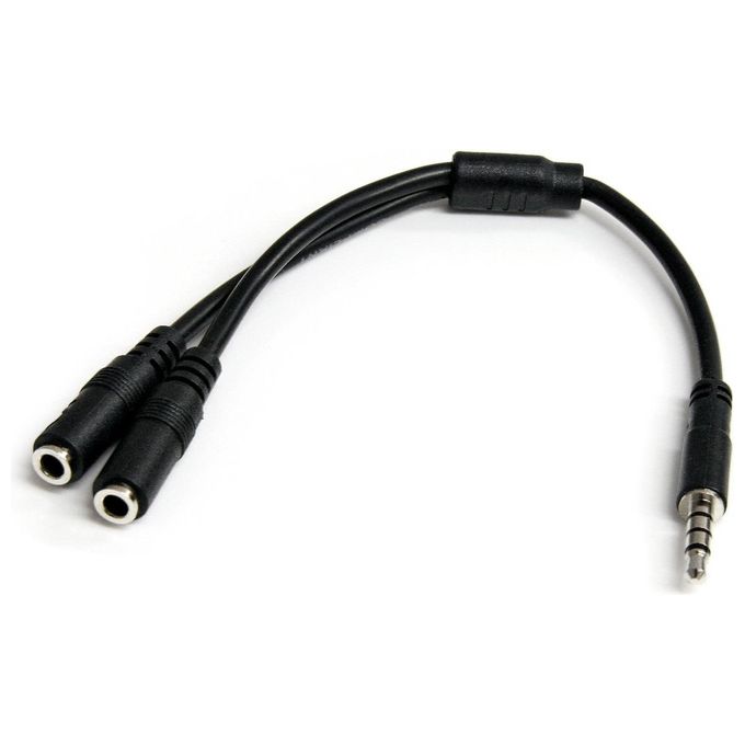 StarTech Adattatore splitter cuffie a 4 pin da 3,5 mm a 2x 3,5 mm a 3 pin - M-F