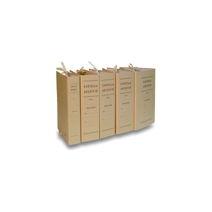 Brefiocart 020220210 Faldone con Lacci Incollati Cartone Rivestito Carta Litografata Beige Dimensioni 25x35 cm Dorso 10 cm colore Beige